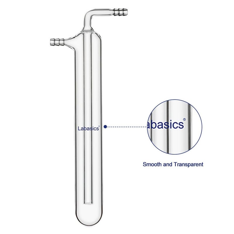 Labasics Glass Vacuum Cold Trap, One-Piece Borosilicate Glass Vacuum Trap with Hose Connection for Lab Use, 10mm Serrated Hose, 200mm Length - Image 2